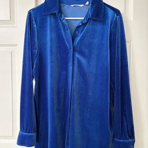 Soft Surroundings Blue Velvet Tunic